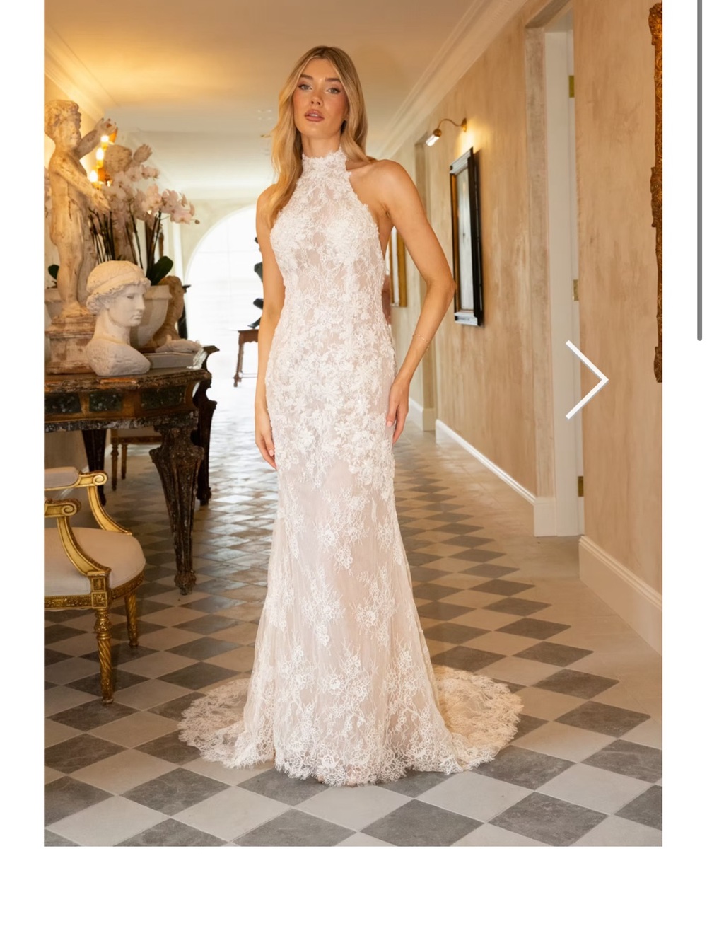 ASTON Bridal Elsa Wedding Dress | Chantilly Lace | Custom | Size 4–6